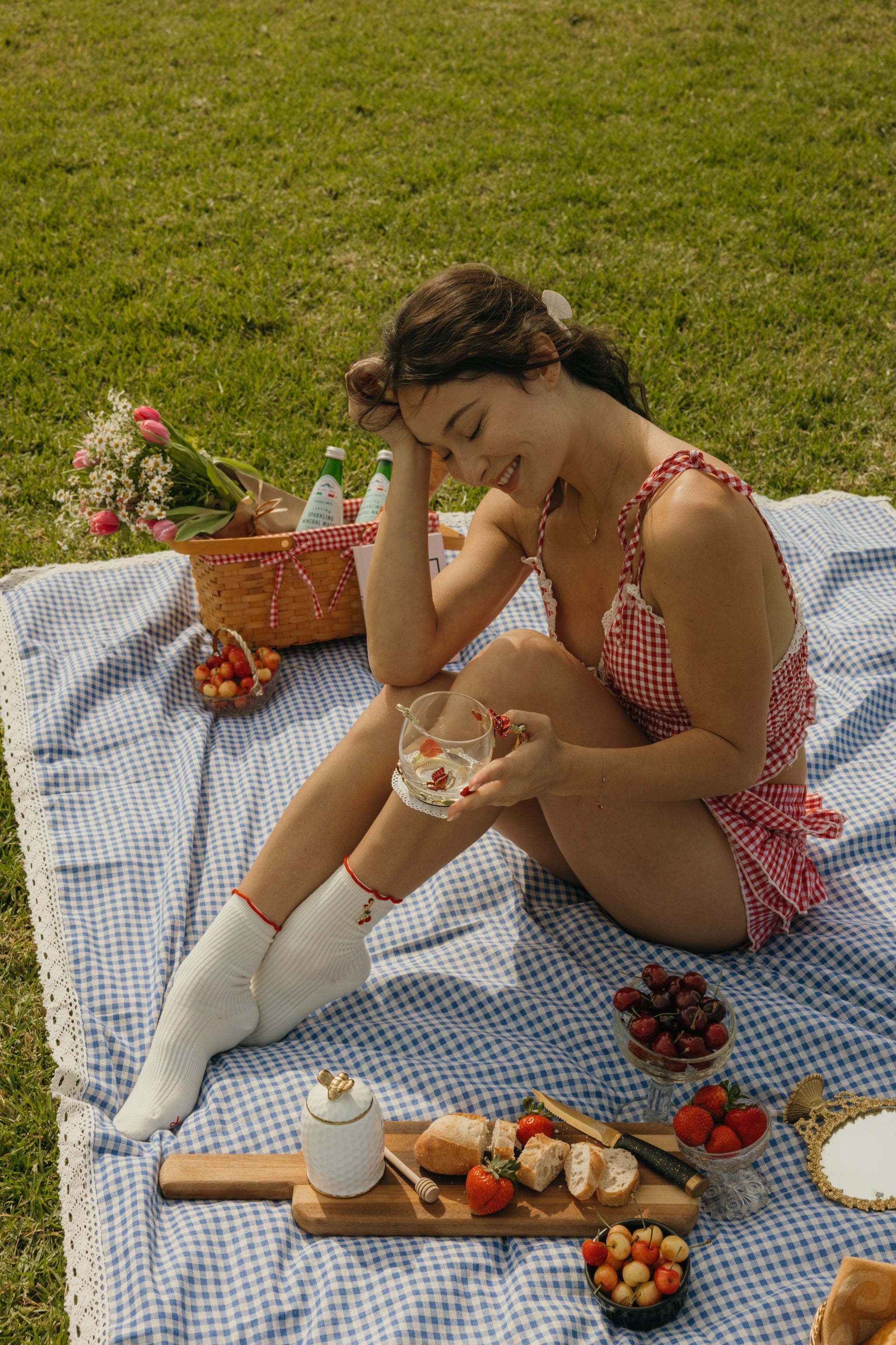 Cherry Girl Charm Socks