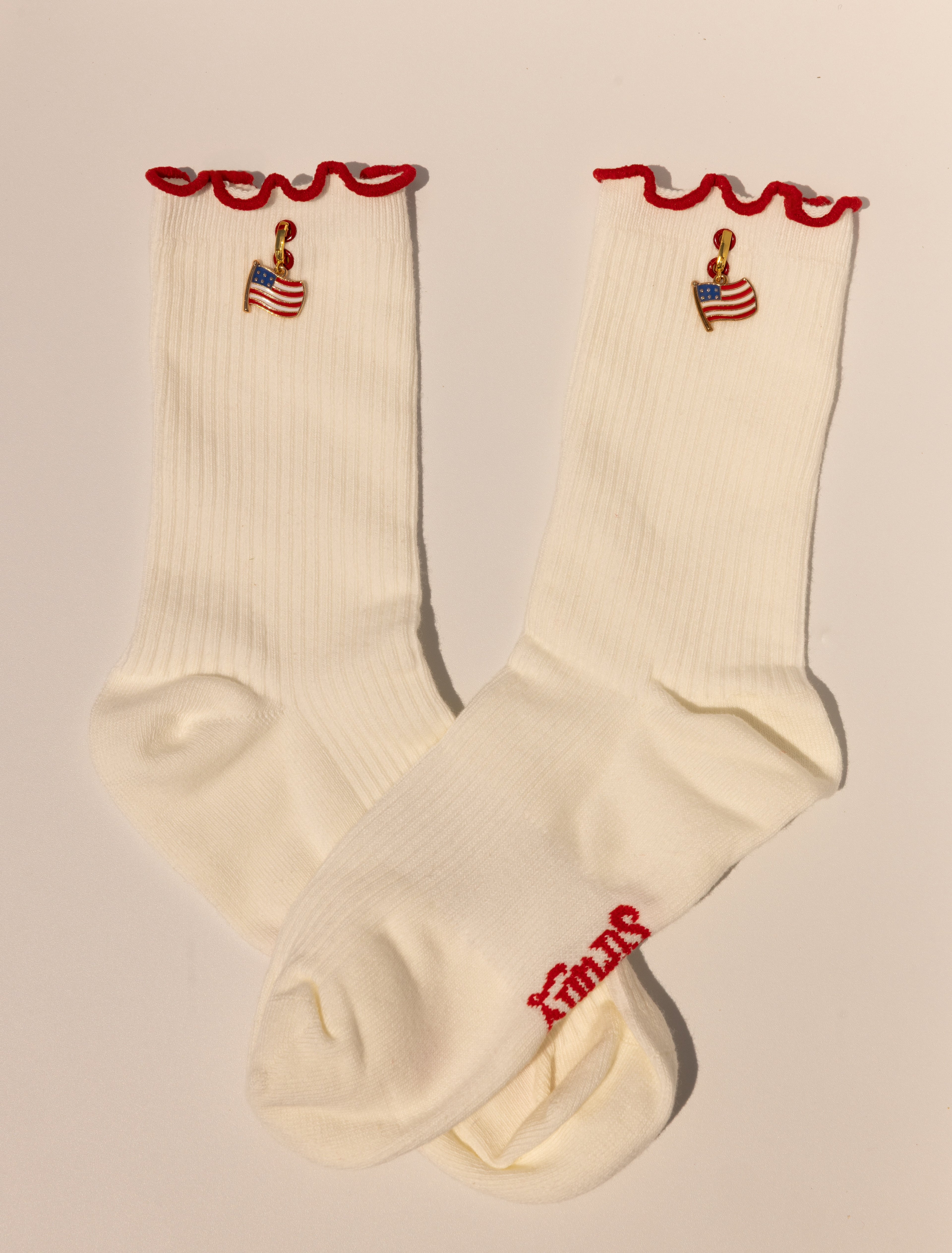 CREAM LIMITED EDITION 4th of July Flag Charm Socks