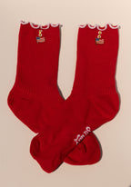 RED LIMITED EDITION 4th of July Flag Charm Socks