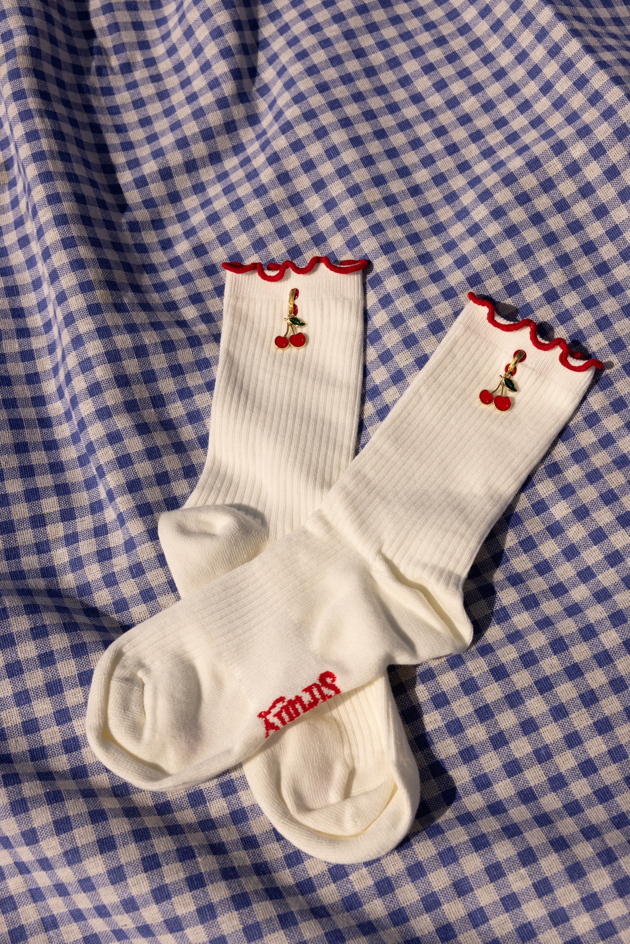 Cherry Girl Charm Socks