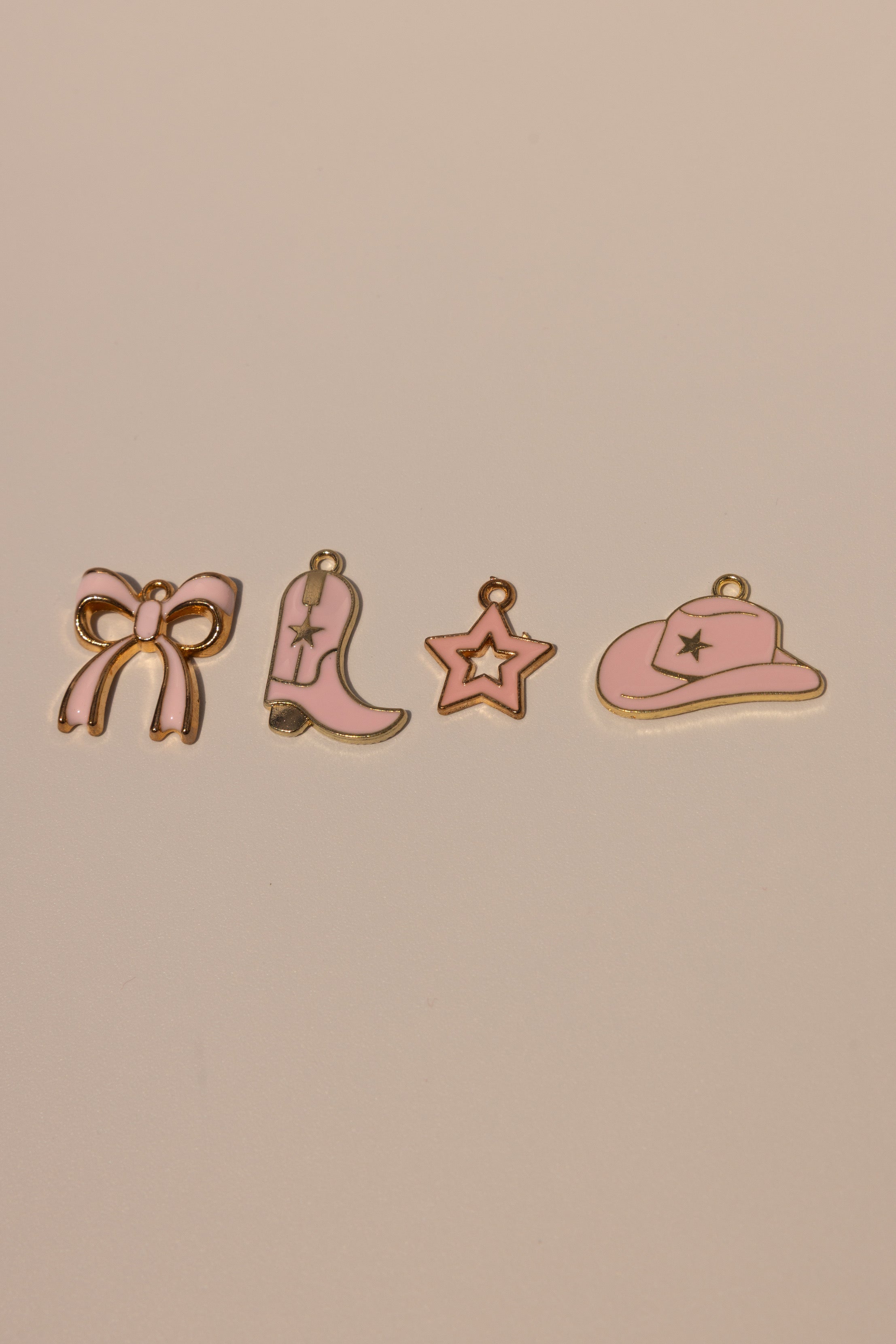 Pink Cowgirl Charm Set